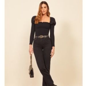 Reformation Elisabetta Top - Black L